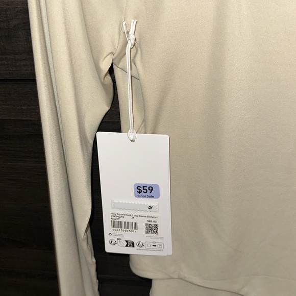 NWT!! Lululemon Wundermost Ultra-Soft Nulu Square-Neck Long-Sleeve Bodysuit M - Picture 5 of 8